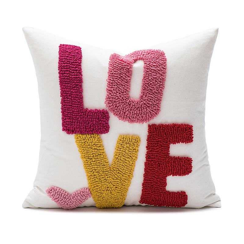 Canvas Embroidered Pillow